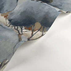 Kép 2/3 - Casadeco Modern fa mintás kék vinyl tapéta Foret Des Landes Bleu Orage 53 cm X 10 m