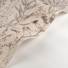 Kép 2/2 - Casadeco Mezei virág mintás barna-bézs vinyl tapéta Prairie Terre De Sienne 53 cm X 10 m