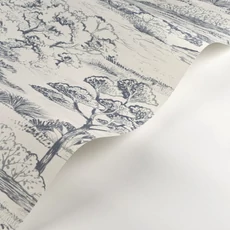 Kép 2/3 - Casadeco Fa mintás fehér-kék vinyl tapéta Littoral Bleu Orage 53 cm X 10 m