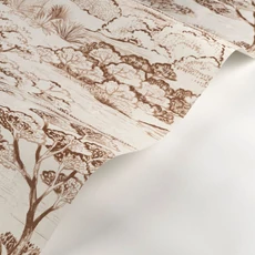 Kép 2/2 - Casadeco Fa mintás fehér-terrakotta vinyl tapéta Littoral Terracotta 53 cm X 10 m