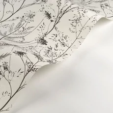 Kép 2/3 - Casadeco Mezei virág mintás fekete-fehér vinyl tapéta Prairie Reglisse 53 cm X 10 m