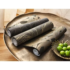 Kép 3/3 - Casadeco Pávatoll mintás bézs vlies tapéta Revue Beige Lin 53 cm X 10 m