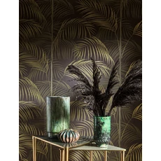 Kép 3/3 - Casadeco Pálmalevél mintás keki vlies tapéta Le Tout Paris Vert Kaki 53 cm X 10 m