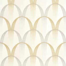 Kép 1/3 - Casadeco Geometrikus sárga-fehér vlies tapéta Entree Des Artistes Blanc Calcaire/Gris 53 cm X 10 m