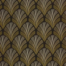 Kép 1/3 - Casadeco Elegáns Art deco barna vlies tapéta Folies St James Tabac 53 cm X 10 m