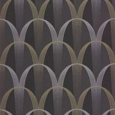 Kép 1/3 - Casadeco Geometrikus sötétbarna vlies tapéta Entree Des Artistes Noir Fusain 53 cm X 10 m