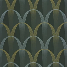 Kép 1/3 - Casadeco Geometrikus zöld vlies tapéta Entree Des Artistes Vert Taiga 53 cm X 10 m