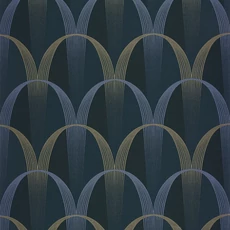 Kép 1/3 - Casadeco Geometrikus kék vlies tapéta Entree Des Artistes Bleu Outremer/Mordore 53 cm X 10 m