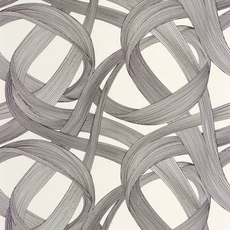 Kép 1/3 - Casadeco Hullám mintás fekete-fehér vlies tapéta Shimmy Noir Fusain Lin 53 cm X 10 m