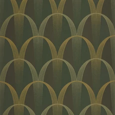 Kép 1/3 - Casadeco Geometrikus keki vlies tapéta Entree Des Artistes Kaki 53 cm X 10 m