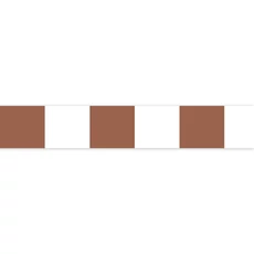 Kép 1/3 - Casadeco Modern négyzetes vörös vlies bordűr La Rythmique Terre de Sienne 5 cm X 6 m