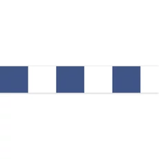 Kép 1/3 - Casadeco Modern négyzetes kék vlies bordűr La Rythmique Bleu Outremer 5 cm X 6 m