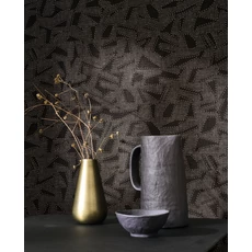 Kép 3/3 - Casadeco Grafikai mintás barnás zöld vinyl tapéta Sanara Tabac 53 cm X 10 m