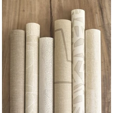 Kép 2/2 - Casadeco barna szövethatású vinyl tapéta Caractere Taupe 53 cm X 10 m