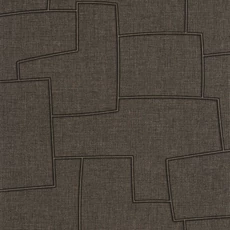 Kép 1/3 - Casadeco Absztrakt geometriai mintás fekete vinyl tapéta Inca Noir Fusain 53 cm  X 10 m