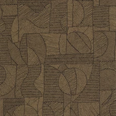 Kép 1/3 - Casadeco Geometriai mintás modern fekete-arany vinyl tapéta Baman Or/Noir 53 cm X 10 m