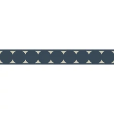 Kép 1/3 - Casadeco Elegáns mintás kék vlies bordűr La Coquette Bleu Petrole 5 cm  X 6 m