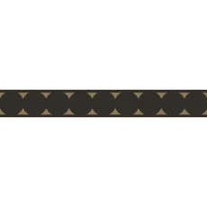 Kép 1/3 - Casadeco Elegáns mintás fekete vlies bordűr La Coquette Noir Fusain 5 cm  X 6 m