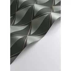 Kép 2/3 - Casadeco Zöld vlies tapéta geometrikus mintával Chaplin Vert Taiga 53 cm X 10 m