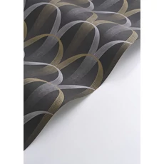 Kép 2/3 - Casadeco Geometrikus sötétbarna vlies tapéta Entree Des Artistes Noir Fusain 53 cm X 10 m