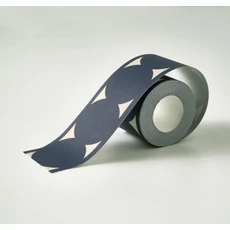 Kép 2/3 - Casadeco Elegáns mintás kék vlies bordűr La Coquette Bleu Petrole 5 cm  X 6 m