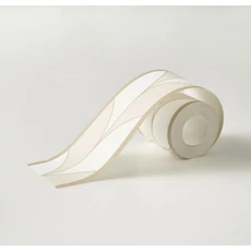 Kép 2/3 - Casadeco Vékony bézs mintás vlies bordűr La Festive Beige Lin 5 cm X 6 m