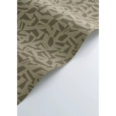 Kép 2/3 - Casadeco Grafikai mintás barnás zöld vinyl tapéta Sanara Tabac 53 cm X 10 m