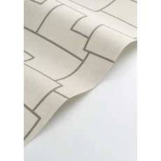 Kép 2/3 - Casadeco Absztrakt geometriai mintás drapp-fekete vinyl tapéta Inca Grege/Noir 53 cm  X 10 m