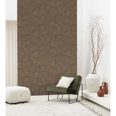Kép 3/3 - Casadeco Geometriai mintás modern fekete-arany vinyl tapéta Baman Or/Noir 53 cm X 10 m