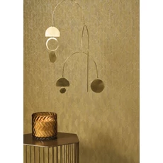 Kép 3/3 - Casadeco Modern levélmintás arany színű vinyl tapéta Tarrazu Gold 53 cm X 10 m