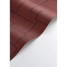 Kép 2/3 - Casadeco Absztrakt geometriai mintás bordó vinyl tapéta Inca Amarena 53 cm  X 10 m