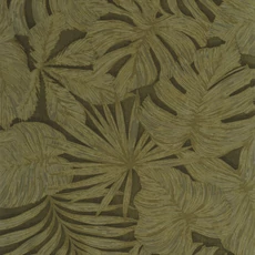 Kép 1/3 - Casadeco Pálmalevél mintás keki vinyl tapéta Granada Vert Kaki 53 cm X 10 m
