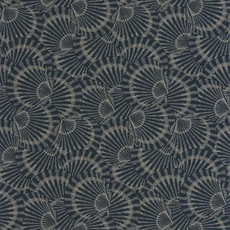 Kép 1/3 - Casadeco Kagyló mintás sötétkék vinyl tapéta Saint Malo Bleu Orage 53 cm X 10 m