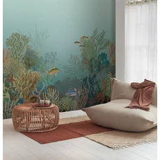 Kép 2/2 - Casadeco Akvárium mintás kék vlies poszter tapéta Aquarium Bleu Abysse 300 cm X 3,1 m