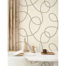 Kép 3/3 - Casadeco Kötél mintás bézs vinyl tapéta Pointe Du Raz Taupe 53 cm X 10 m