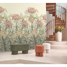 Kép 2/2 - Casadeco virág mintás vlies poszter tapéta The Flower Ballet Vert Feuille 50 cm X 3 m