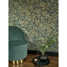 Kép 3/3 - Casadeco levél mintás kékes zöld vlies tapéta Regent's Park Canopee 53 cm X 10 m