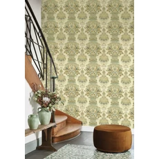 Kép 3/3 - Casadeco vintage madár mintás pisztácia színű vlies tapéta Whisper Pistache 53 cm X 10 m