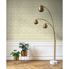 Kép 3/3 - Casadeco virág mintás pisztácia színű vlies tapéta Primrose Pistache 53 cm X 10 m