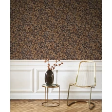 Kép 3/3 - Casadeco levél mintás sötétbarna vlies tapéta Regent's Park Automne 53 cm X 10 m