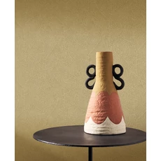 Kép 3/3 - Casadeco Levélerezetes sárgás barna vinyl tapéta Nola Jaune Curry 53 cm X 10 m