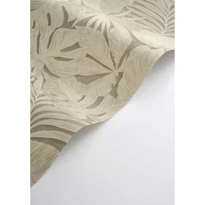 Kép 2/3 - Casadeco Pálmalevél mintás barnás bézs vinyl tapéta Granada Beige Lin 53 cm X 10 m