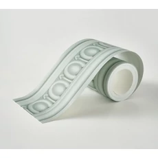 Kép 2/3 - Casadeco Klasszikus széles zöld vlies bordűr La Baronne Celadon 10 cm X 6 m