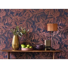 Kép 2/3 - Casadeco bronz pálmaleveles vlies tapéta Mata Amarena 53 cm X 10 m