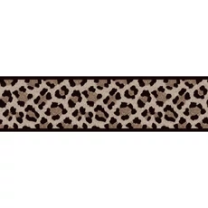 Kép 1/3 - Casadeco ocelot mintás mogyoróbarna vlies bordűr Ocelot Noisette 8 cm X 6 m
