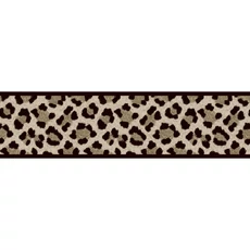 Kép 1/3 - Casadeco ocelot mintás szürkés barna vlies bordűr Ocelot Taupe 8 cm X 6 m