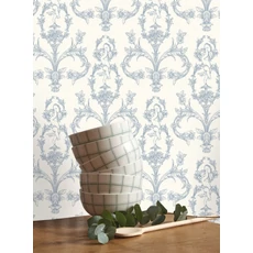 Kép 3/3 - Casadeco angyal mintás kék vlies tapéta Seraphin Bleu Porcelaine 53 cm X 10 m