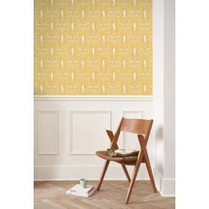Kép 3/3 - Casadeco angyal mintás napsárga vlies tapéta Seraphin Jaune Soleil 53 cm X 10 m