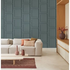 Kép 2/3 - Casadeco Kék 3D hatású modern vlies tapéta Le Moderne Bleu Orage 53 cm X 10 m