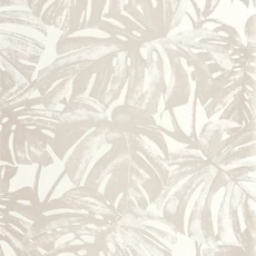 Kép 1/3 - Casadeco bézs pálmaleveles vlies tapéta Mata Beige ficelle 53 cm X 10 m